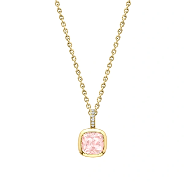 Boodles Florentine Dolce Vita Cushion Yellow Gold Pendant | Fine Necklaces | Coveti