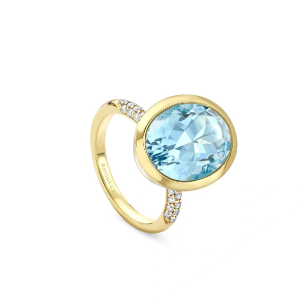 Boodles Florentine Dolce Vita Oval Yellow Gold Ring | Fine Rings | Coveti