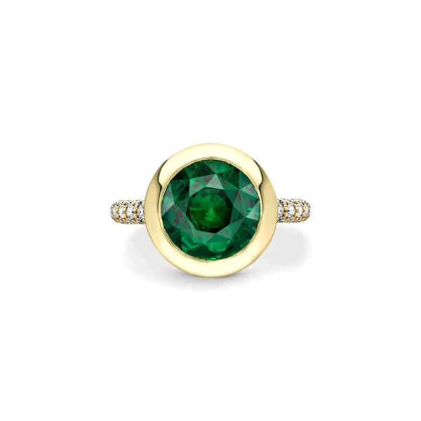 Boodles Florentine Dolce Vita Tsavorite Yellow Gold Ring | Fine Rings | Coveti