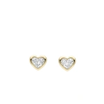 Boodles Florentine Heart Diamond Yellow Gold Earrings | Fine Earrings | Coveti