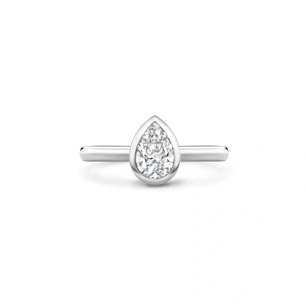 Boodles Florentine Pear Diamond Platinum Ring | Fine Rings | Coveti