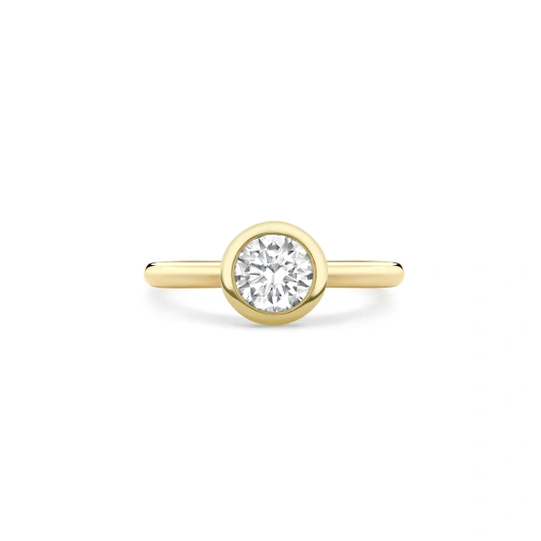 Boodles Florentine Round Diamond Yellow Gold Engagement Ring | Fine Rings | Coveti