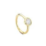 Boodles Florentine Round Diamond Yellow Gold Engagement Ring | Fine Rings | Coveti