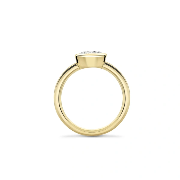 Boodles Florentine Round Diavik Diamond Yellow Gold Engagement Ring | Fine Rings | Coveti