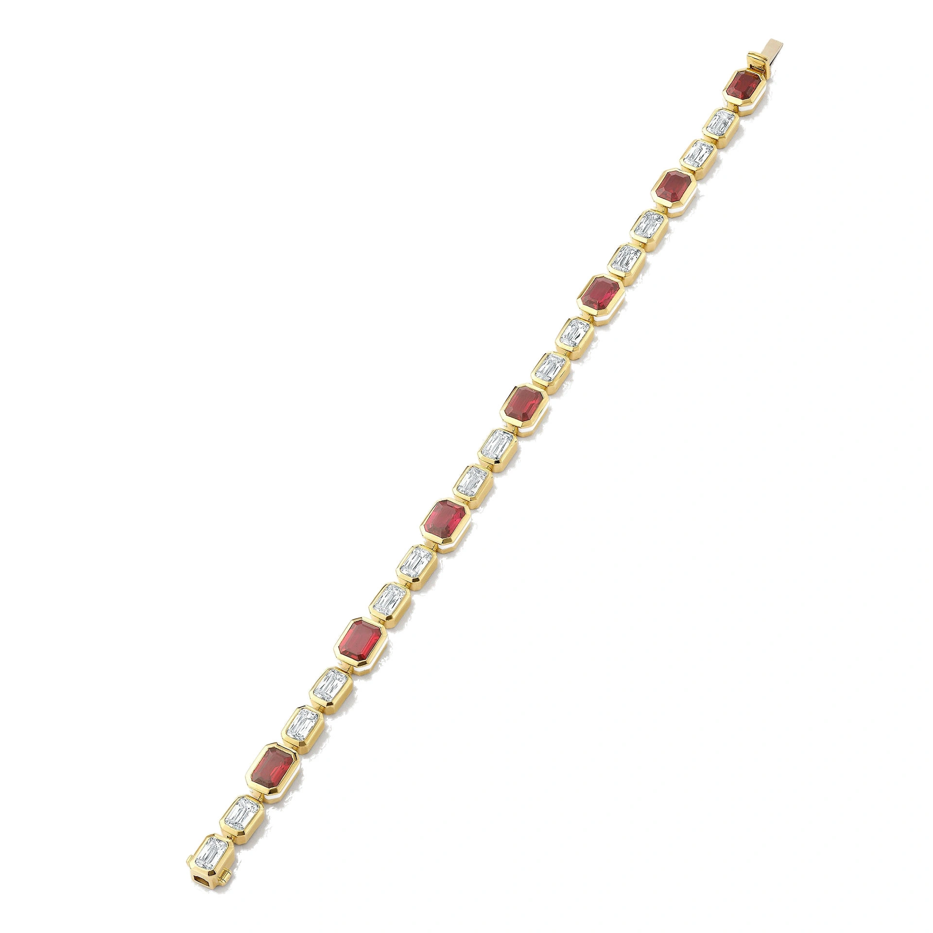 Boodles Florentine Ruby and Ashoka Diamond Yellow Gold Bracelet Boodles Florentine Ruby and Ashoka Diamond Yellow Gold Bracelet | Fine Bracelets | Coveti
