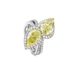 Boodles Gemini Yellow Diamond Platinum Ring | Fine Rings | Coveti