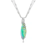 Boodles Greenfire Opal Diamond Pendant | Fine Necklaces | Coveti