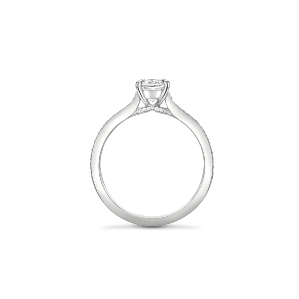 Boodles Harmony Cushion Cut Platinum Diamond Engagement Ring | Fine Rings | Coveti