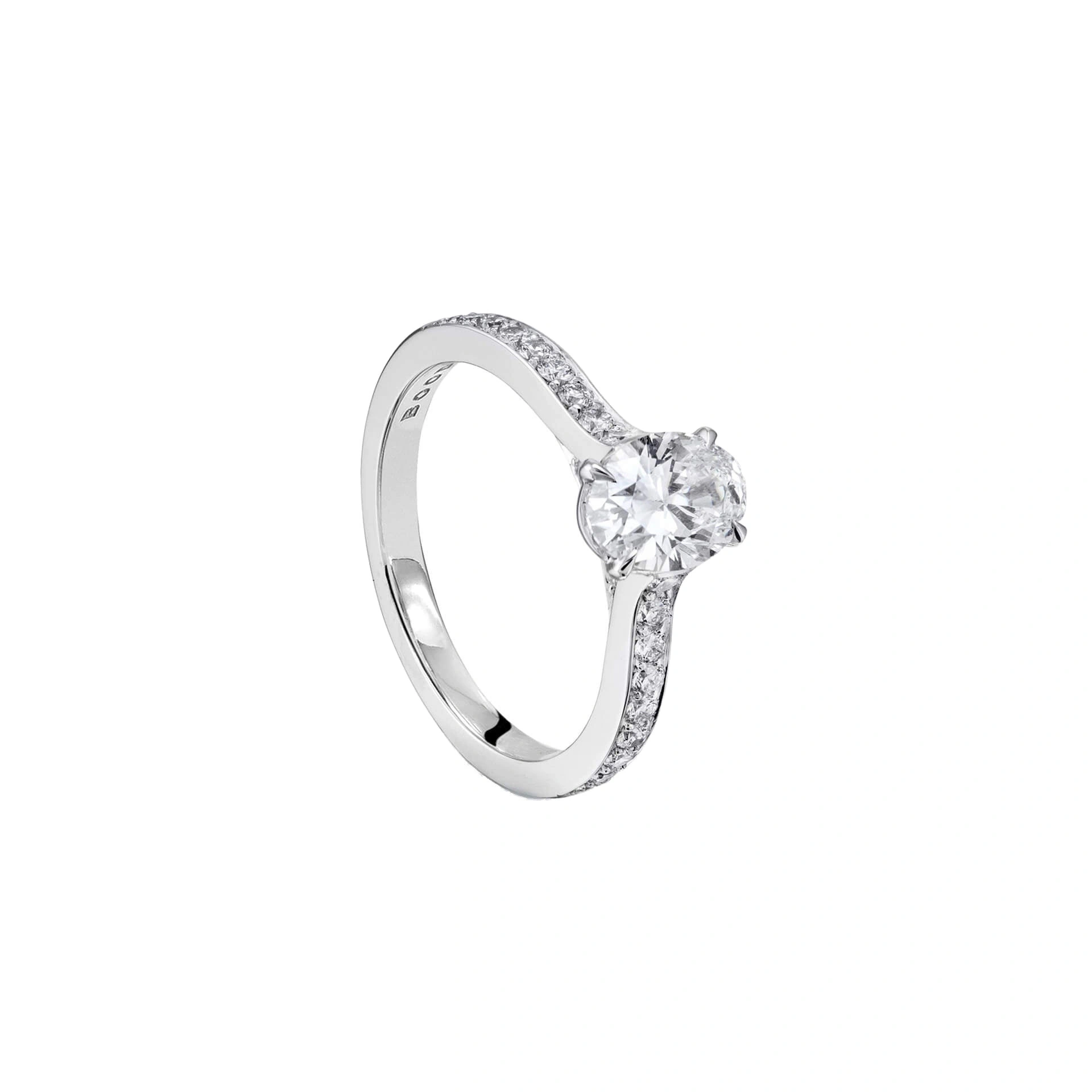 Boodles Harmony Oval Cut Platinum Diamond Engagement Ring Boodles Harmony Oval Cut Platinum Diamond Engagement Ring | Fine Rings | Coveti