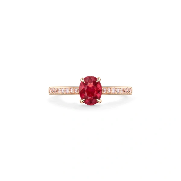 Boodles Harmony Oval Ruby Rose Gold Ring | Fine Rings | Coveti