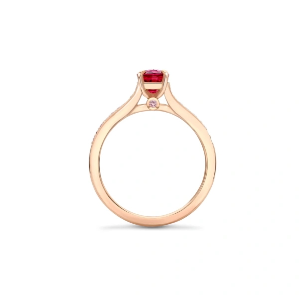 Boodles Harmony Oval Ruby Rose Gold Ring | Fine Rings | Coveti