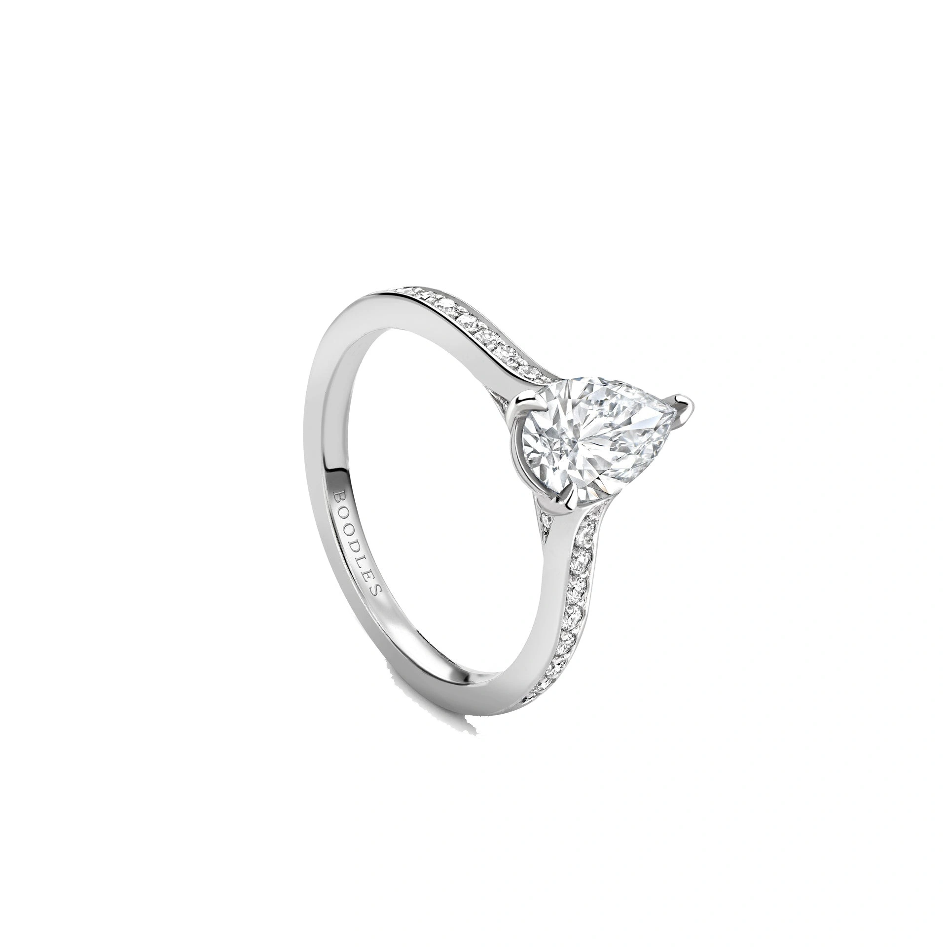 Boodles Harmony Pear Cut Diamond Engagement Ring Boodles Harmony Pear Cut Diamond Engagement Ring | Fine Rings | Coveti