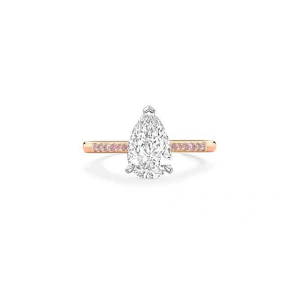 Boodles Harmony Pear Diamond Rose Gold Engagement Ring | Fine Rings | Coveti