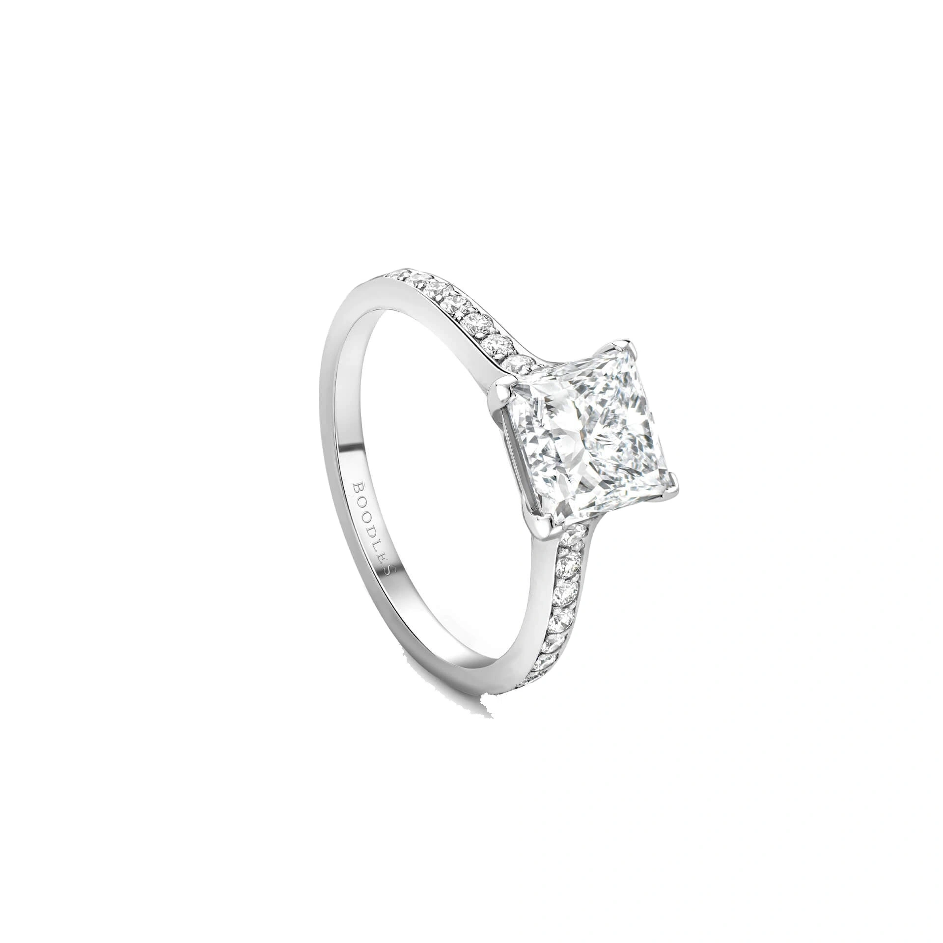 Boodles Harmony Princess Cut Platinum Diamond Engagement Ring Boodles Harmony Princess Cut Platinum Diamond Engagement Ring | Fine Rings | Coveti