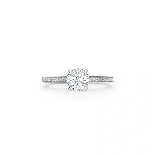 Boodles Harmony Round Brilliant Platinum Diamond Engagement Ring | Fine Rings | Coveti