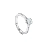 Boodles Harmony Round Brilliant Platinum Diamond Engagement Ring | Fine Rings | Coveti
