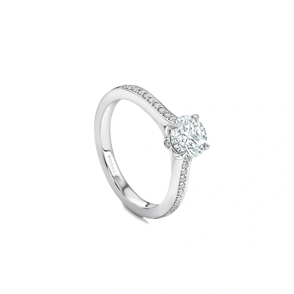 Boodles Harmony Round Brilliant Platinum Diamond Engagement Ring | Fine Rings | Coveti