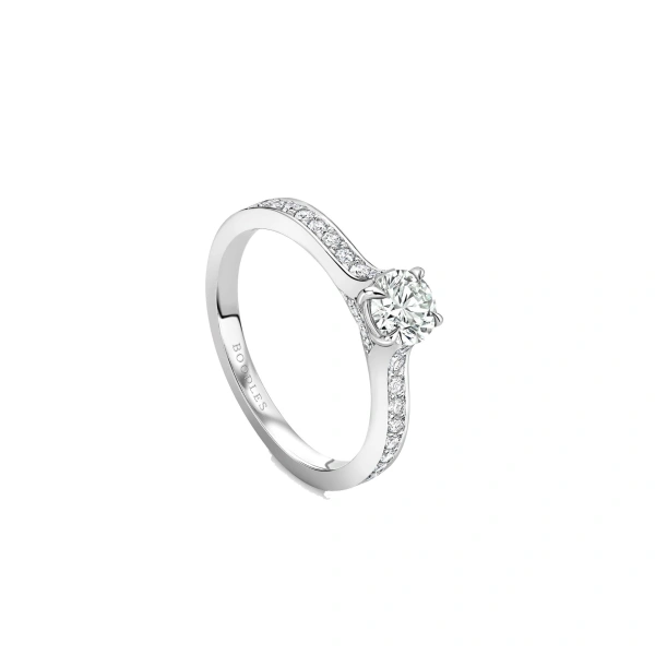 Boodles Harmony Round Brilliant Platinum Diamond Ring 0.5 carat | Fine Rings | Coveti