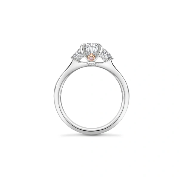 Boodles Harmony Trilogy Pear Diamond Platinum Ring | Fine Rings | Coveti