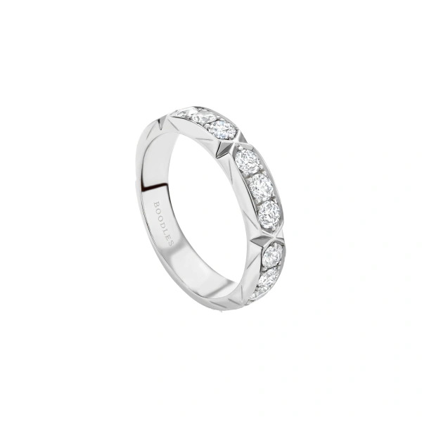 Boodles Jazz Large White Gold Diamond Ring | Fine Rings | Coveti