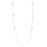 Boodles Knot Long White Gold Diamond Necklace | Fine Necklaces | Coveti
