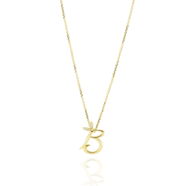 Boodles Love Letter Yellow Gold Initial Pendant | Fine Necklaces | Coveti