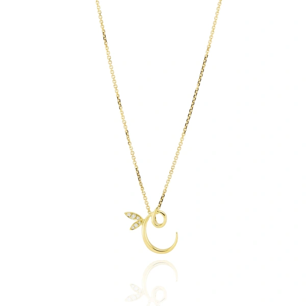 Boodles Love Letter Yellow Gold Initial Pendant | Fine Necklaces | Coveti