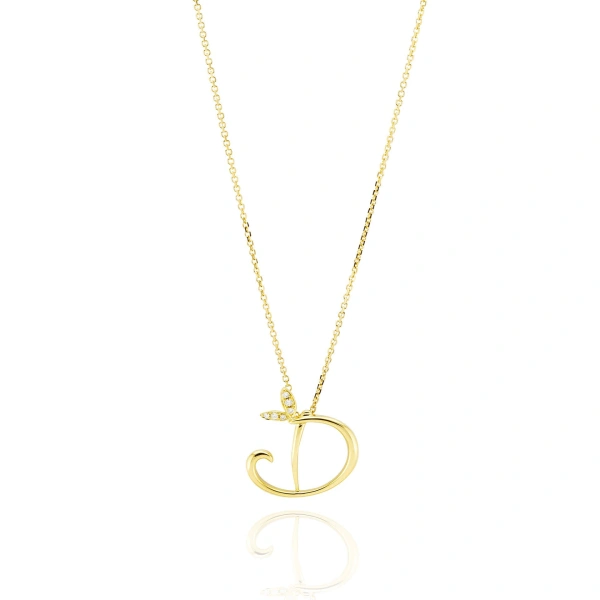 Boodles Love Letter Yellow Gold Initial Pendant | Fine Necklaces | Coveti