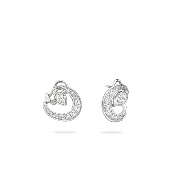 Boodles Lucky Platinum Diamond Horseshoe Earrings | Fine Earrings | Coveti