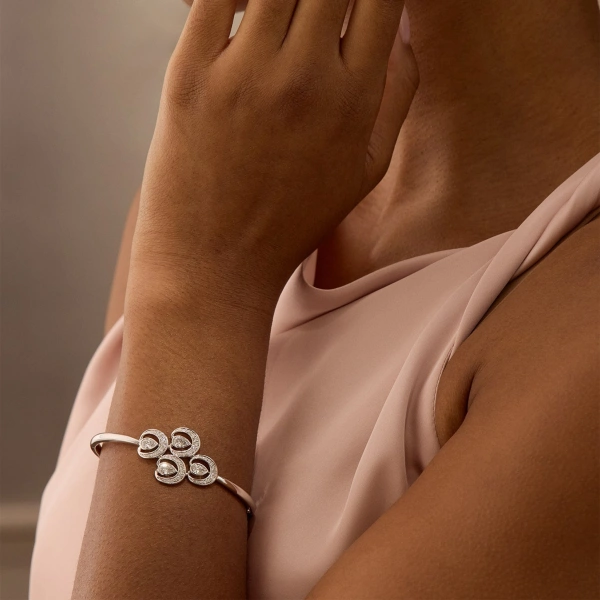 Boodles Lucky Yellow Gold Diamond Horseshoe Bangle | Fine Bracelets | Coveti