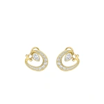 Boodles Lucky Yellow Gold Diamond Horseshoe Earrings | Fine Earrings | Coveti