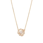 Boodles Maymay Rose Large Diamond Rose Gold Pendant | Fine Necklaces | Coveti