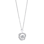 Boodles Maymay Rose Platinum Diamond Pendant | Fine Necklaces | Coveti