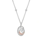 Boodles Motherhood Diamond Platinum and Rose Gold Pendant | Fine Necklaces | Coveti