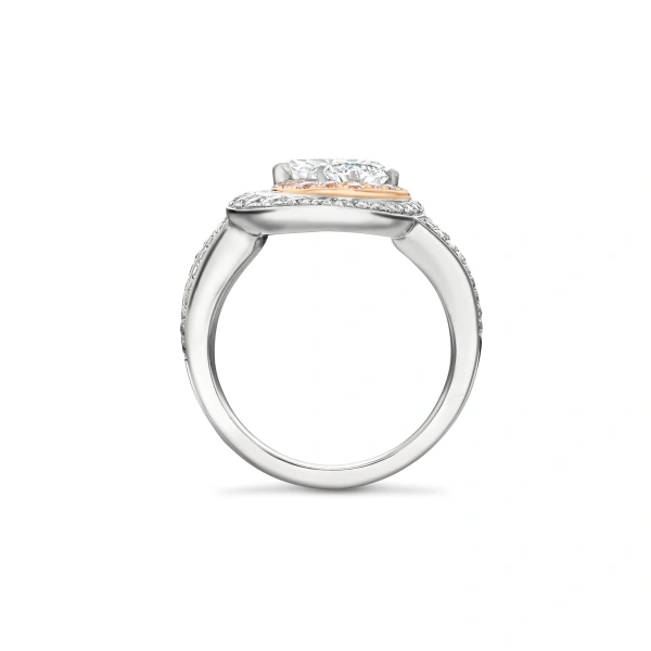 Boodles Motherhood Diamond Platinum and Rose Gold Ring | Fine Rings | Coveti