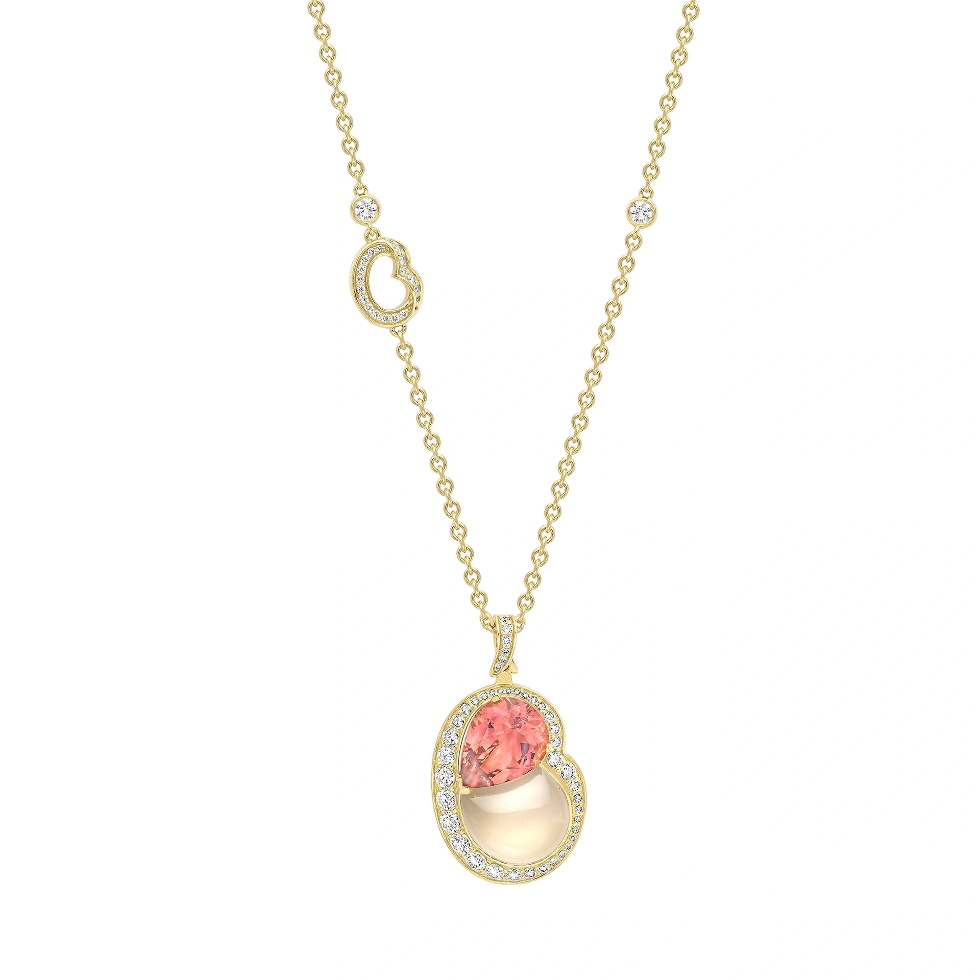 Boodles Motherhood Pink Tourmaline Yellow Gold Pendant Boodles Motherhood Pink Tourmaline Yellow Gold Pendant | Fine Necklaces | Coveti