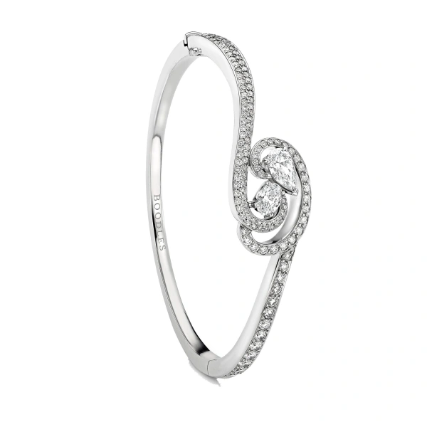 Boodles Motherhood Platinum Bangle | Fine Bracelets | Coveti