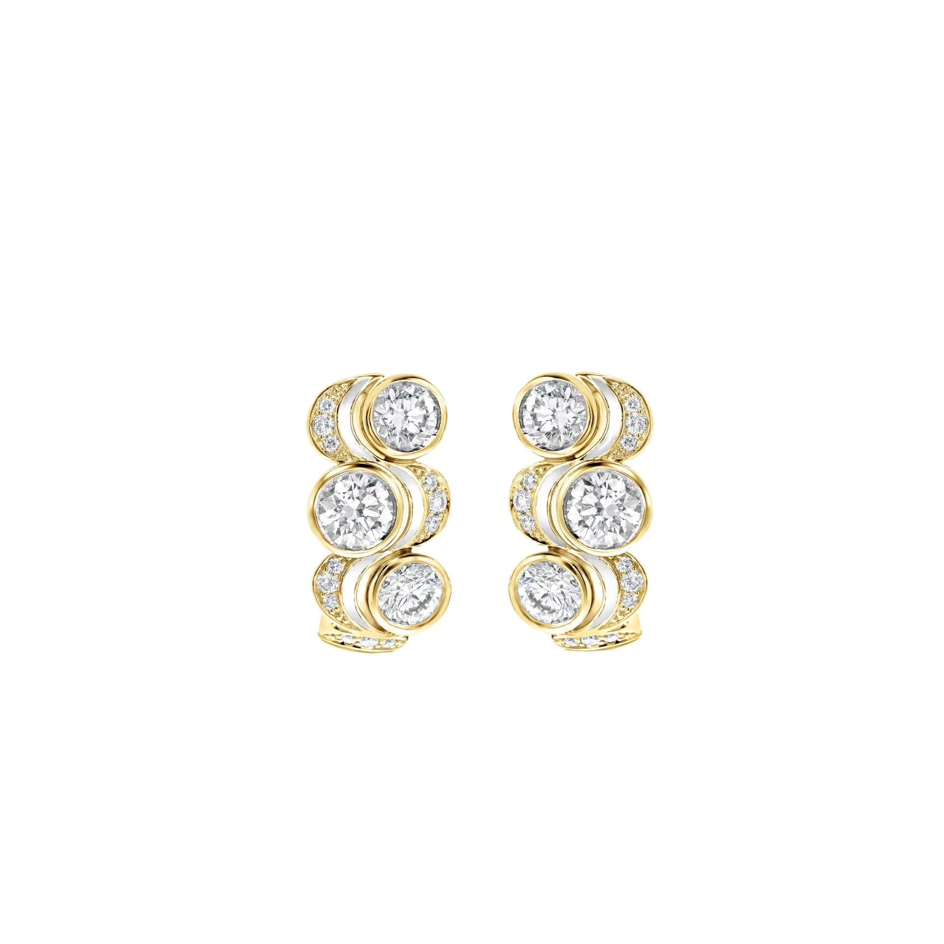 Boodles Over the Moon Diamond Enamel Yellow Gold Earrings Boodles Over the Moon Diamond Enamel Yellow Gold Earrings | Fine Earrings | Coveti