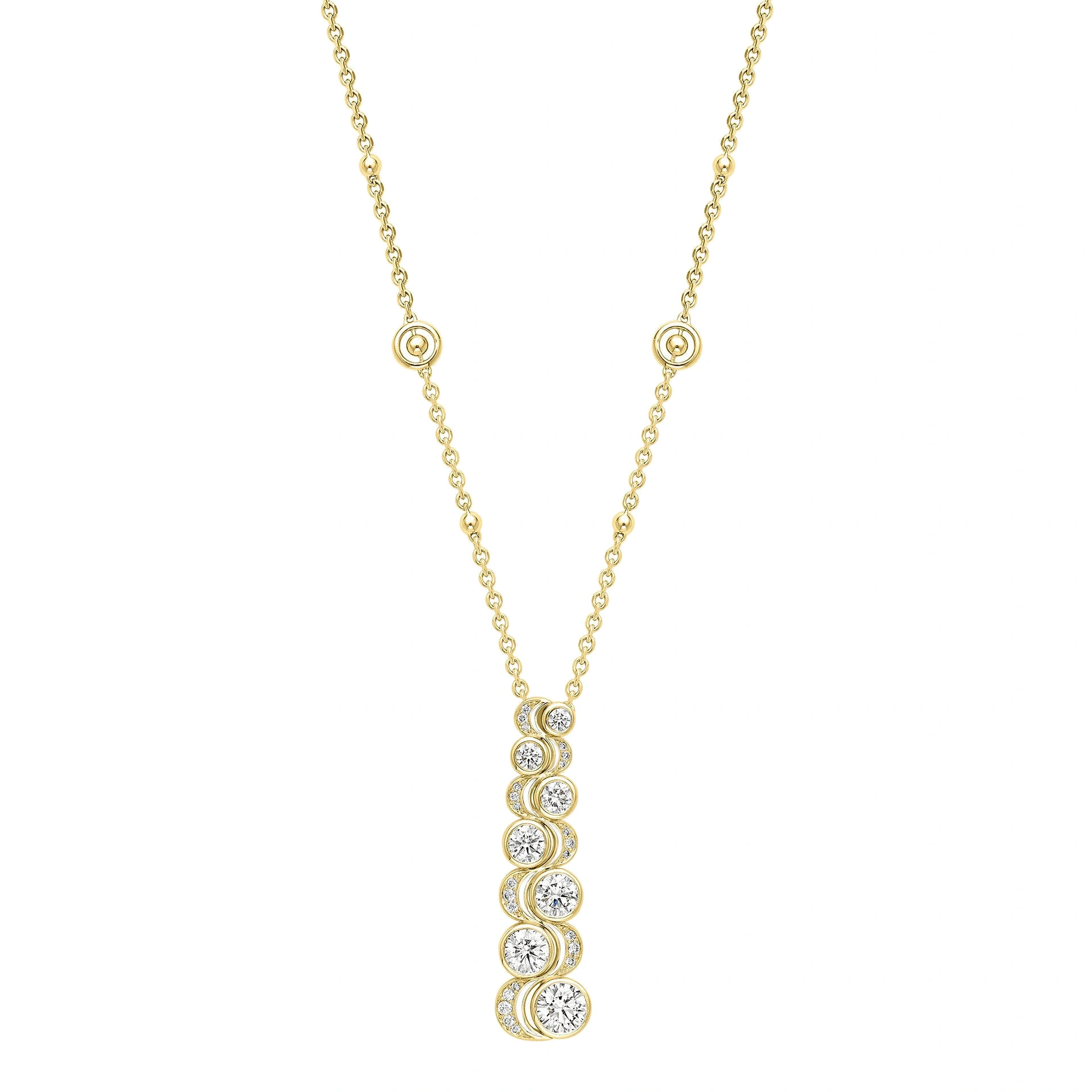 Boodles Over the Moon Diamond Enamel Yellow Gold Pendant Boodles Over the Moon Diamond Enamel Yellow Gold Pendant | Fine Necklaces | Coveti