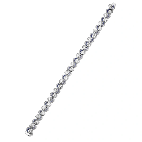 Boodles Over the Moon Platinum Diamond Bracelet | Fine Bracelets | Coveti