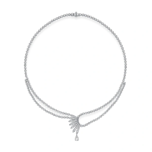 Boodles Peace of Mined Platinum Diamond Necklace | Fine Necklaces | Coveti
