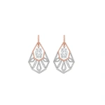 Boodles Peace of Mined Platinum and Rose Gold Diamond Drop Earrings | Fine Earrings | Coveti