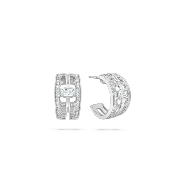 Boodles Perspective Ashoka Platinum Earrings | Fine Earrings | Coveti
