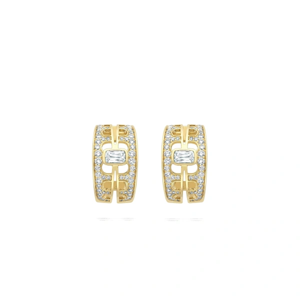 Boodles Perspective Ashoka Yellow Gold Earrings | Fine Earrings | Coveti