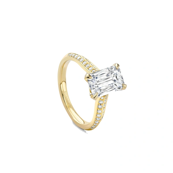Boodles Petal Ashoka Yellow Gold Diamond Engagement Ring | Fine Rings | Coveti