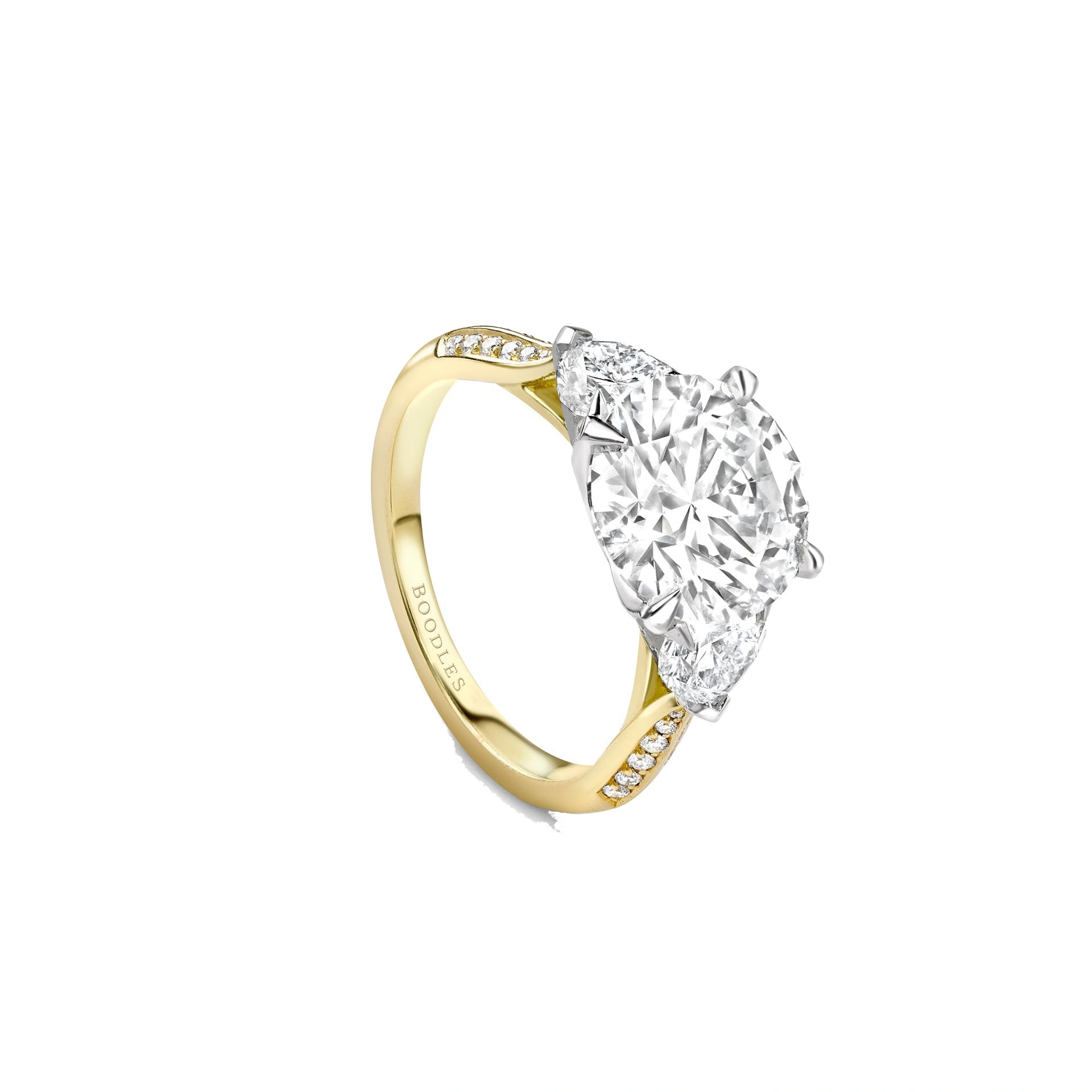 Boodles Petal Diamond Yellow Gold Engagement Ring Boodles Petal Diamond Yellow Gold Engagement Ring | Fine Rings | Coveti