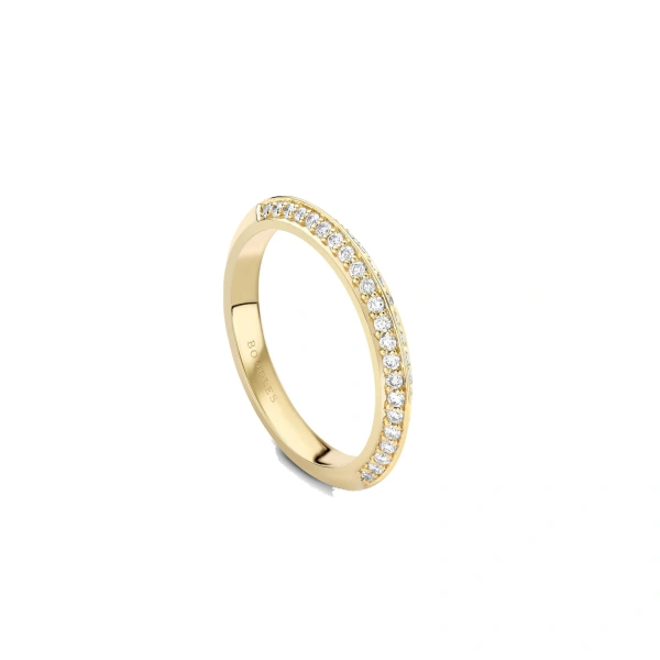 Boodles Petal Diamond Yellow Gold Wedding Band | Fine Rings | Coveti
