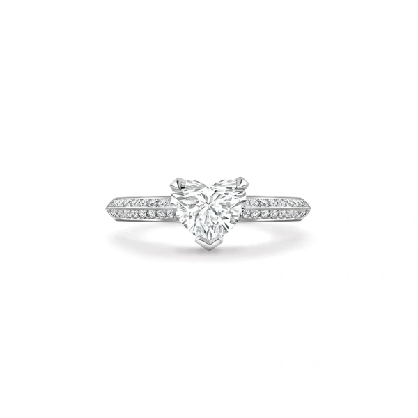 Boodles Petal Heart Platinum Diamond Engagement Ring | Fine Rings | Coveti