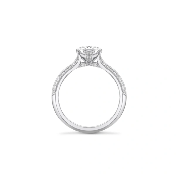 Boodles Petal Heart Platinum Diamond Engagement Ring | Fine Rings | Coveti