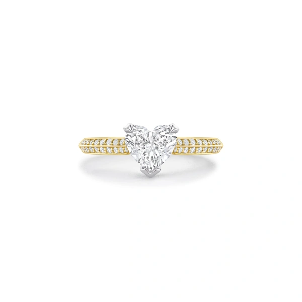 Boodles Petal Heart Yellow Gold Diamond Engagement Ring | Fine Rings | Coveti